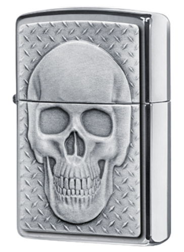 499 ZIPPO  ZIPPO Skull Designпокрытием Brushed Chrome