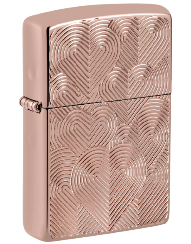 Зажигалка ZIPPO Armor® Hearts с покрытием Rose Gold