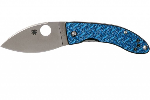 Складной нож Spyderco Lil' Lum Blue Nishijin - 205GFBLP фото 11